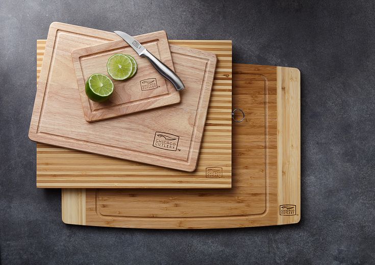 chicago cutlery cutting boards on table
